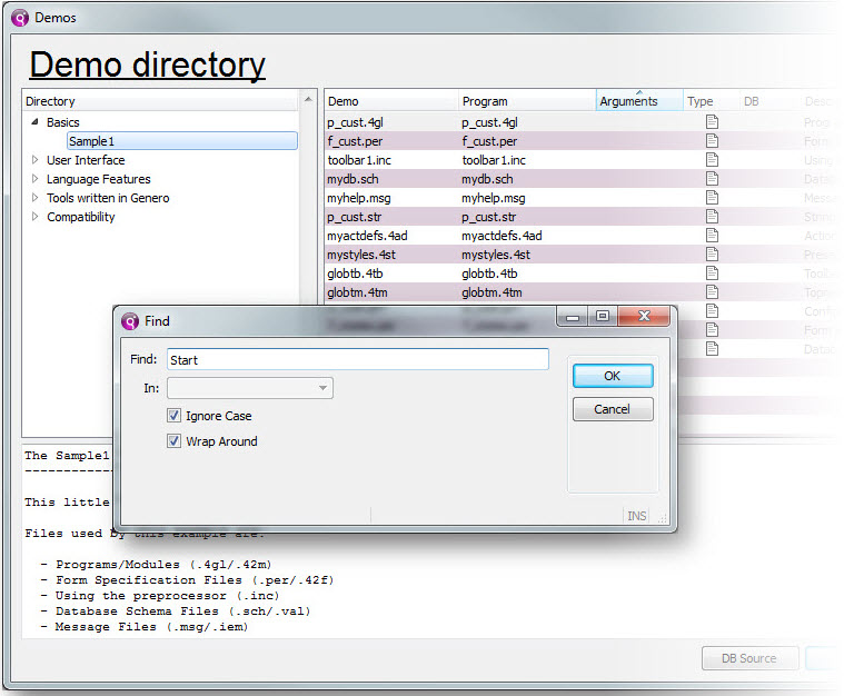 The figure shows the Built-in search capability in GDC 2.40.