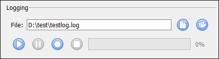 Logging configuration in the Debug panel